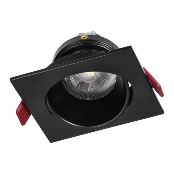 FONDI SC decorative frame for spotlight, MR16/GU10 max. 50W, square, fixed, aluminium, black